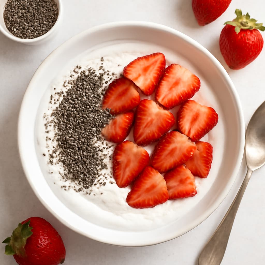 Yogurt with Strawberries and Chia