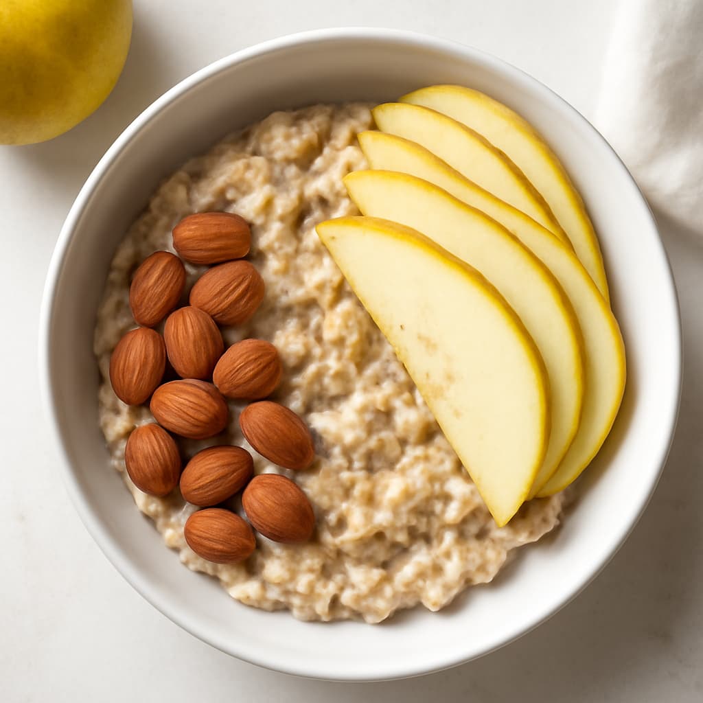 Oatmeal with Pear and Almonds