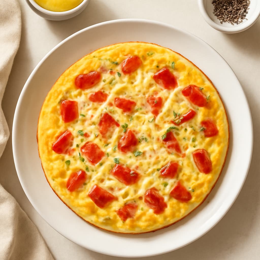 Frittata with Bell Pepper and Cheese