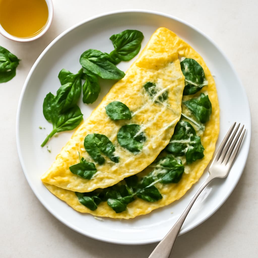 Evening Omelet with Spinach and Tomato