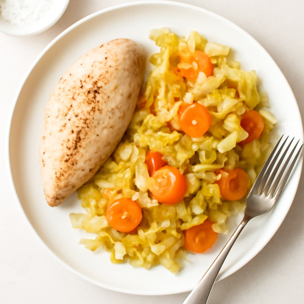 Chicken with Cabbage and Carrots