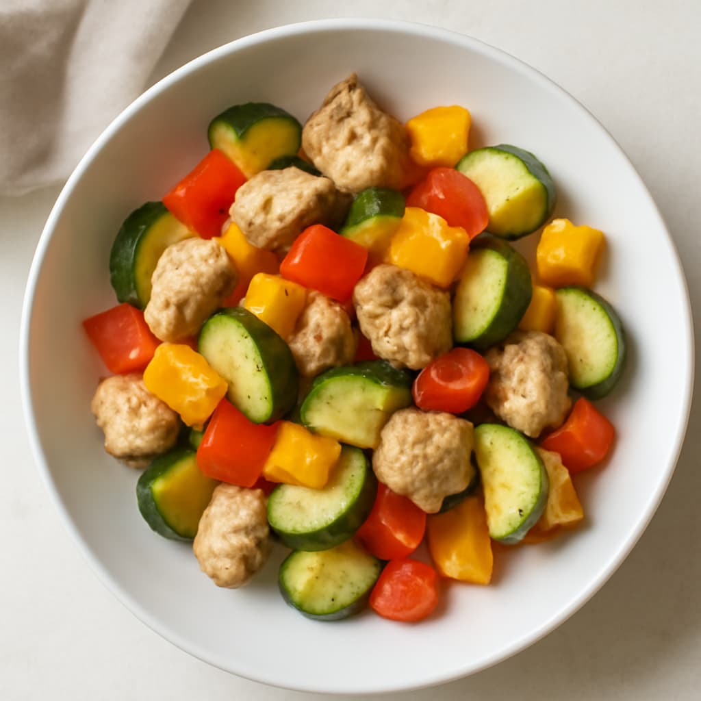 Turkey with Zucchini and Bell Pepper