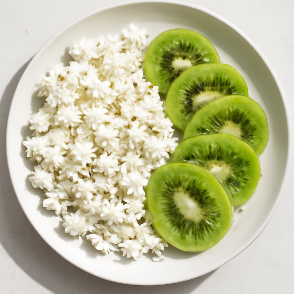 Cottage cheese with kiwi and chia