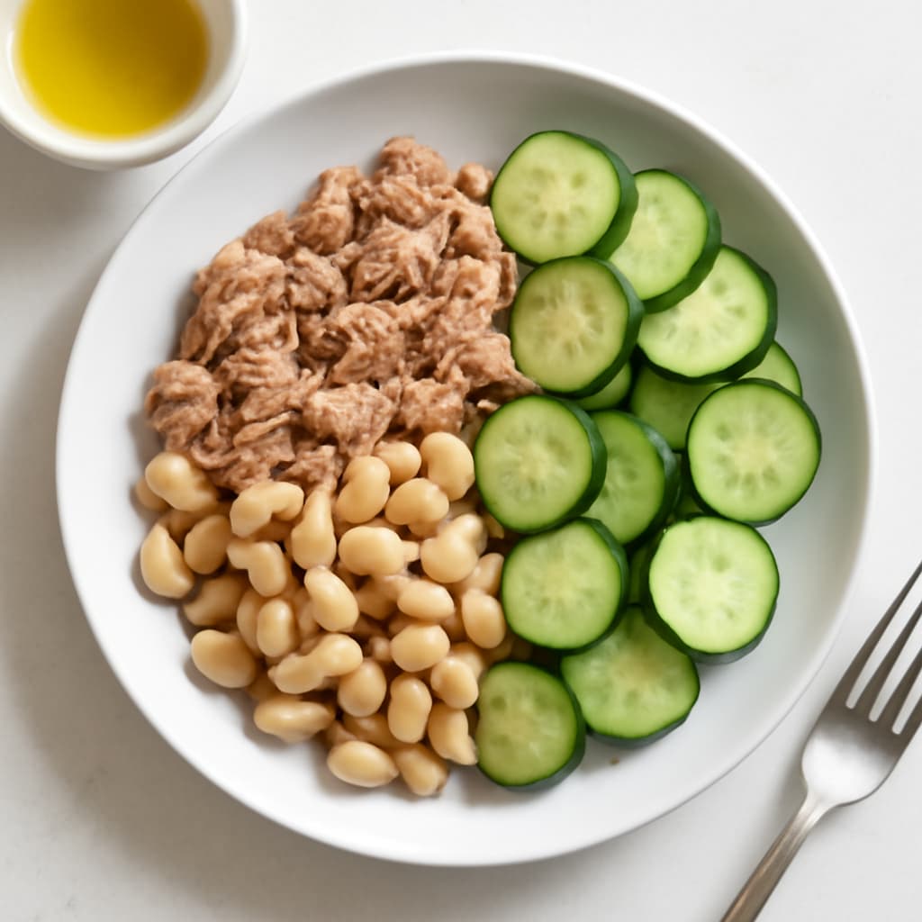 Tuna with Beans and Cucumber