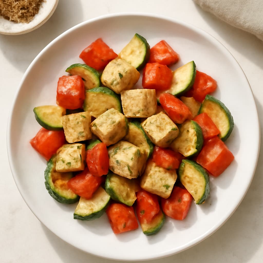 Tofu with Zucchini and Carrots