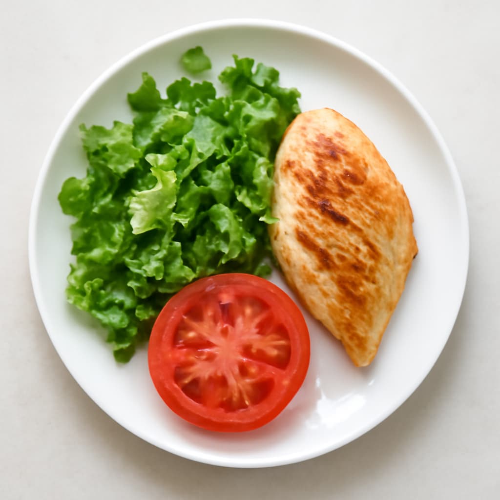 Chicken with Lettuce and Tomato