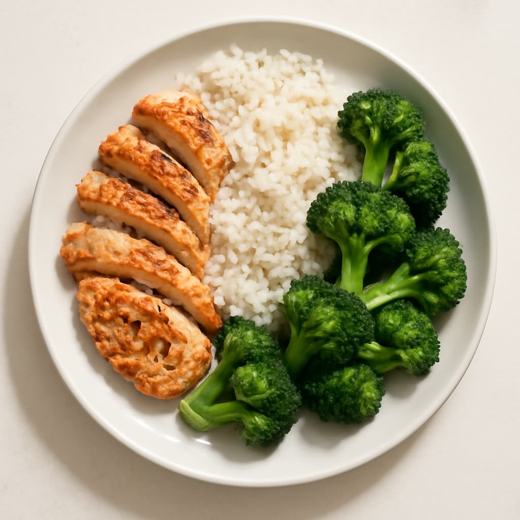 Turkey with Rice and Broccoli