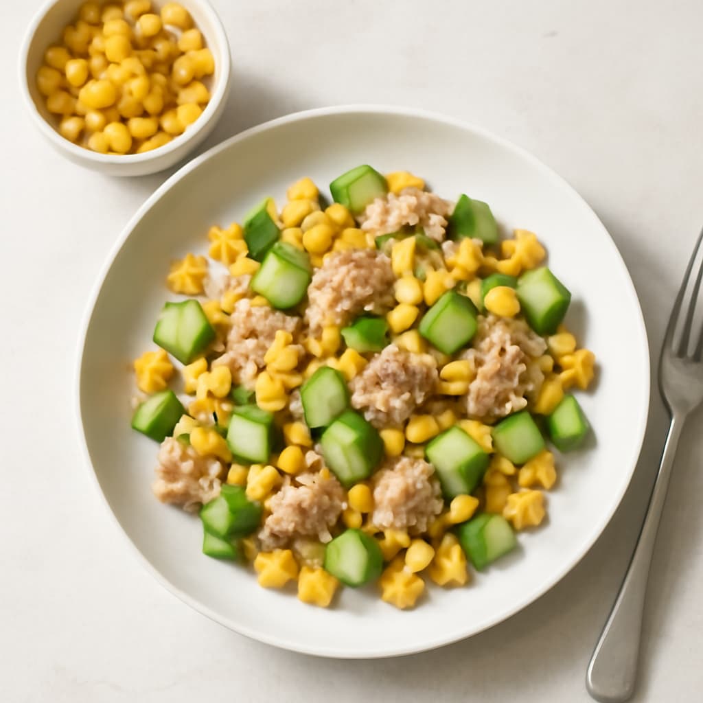 Tuna with Corn and Cucumber