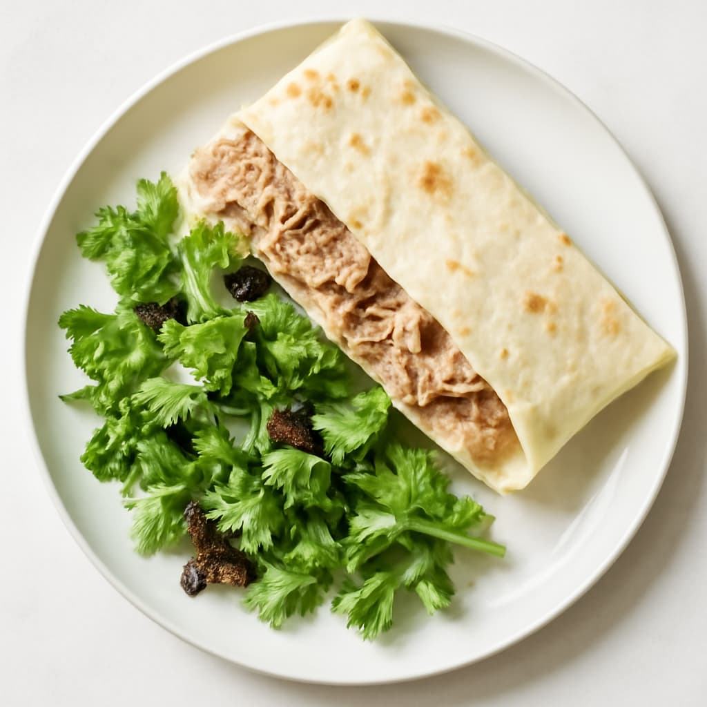 Tuna in Lavash with Salad