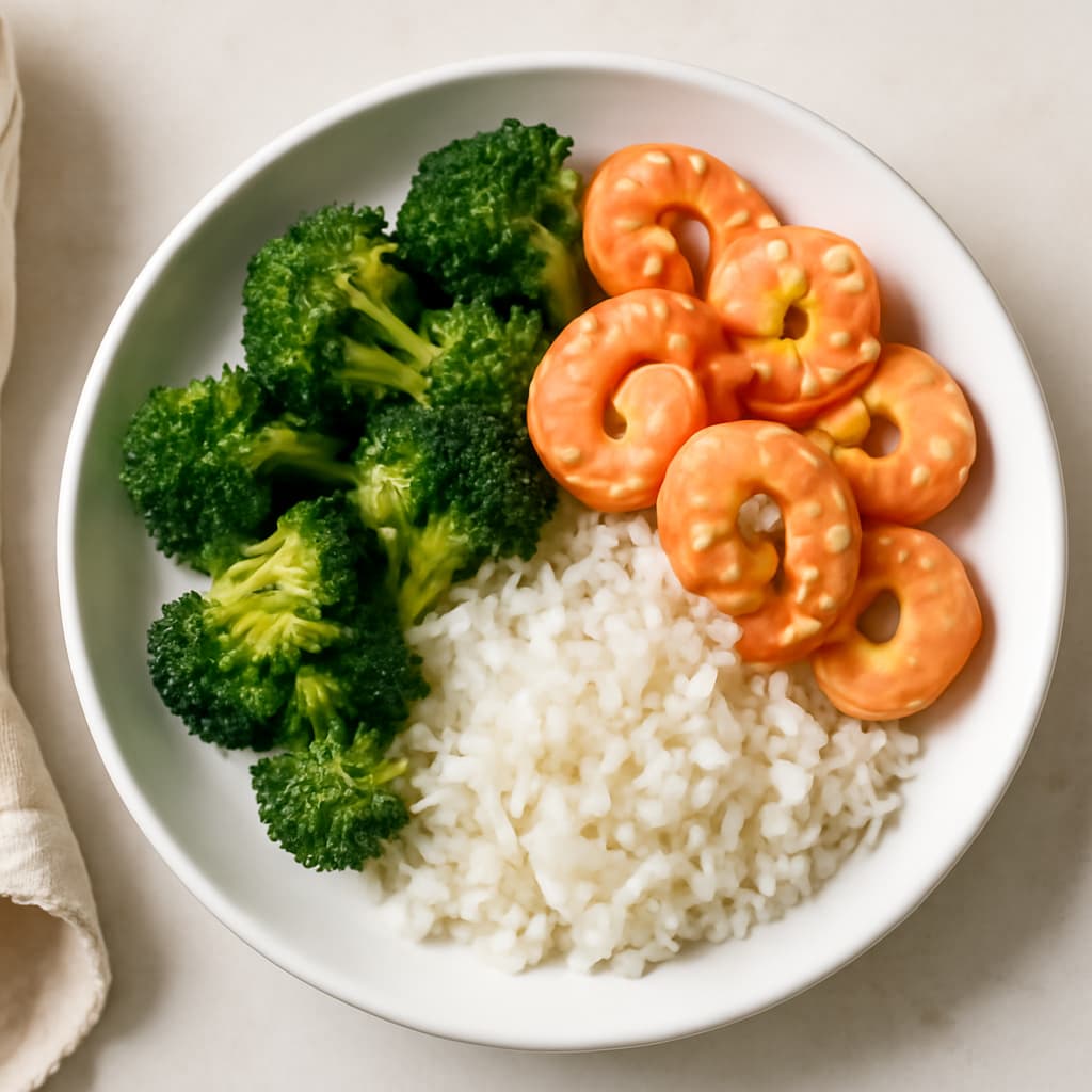 Shrimp with Rice and Broccoli