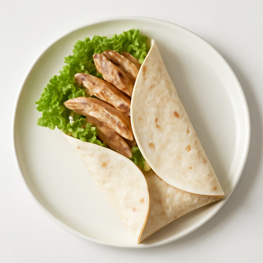 Chicken Tortilla Wrap with Lettuce