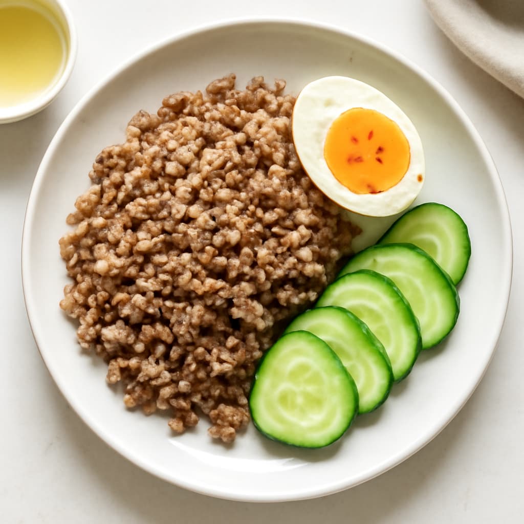 Buckwheat with Egg and Cucumber