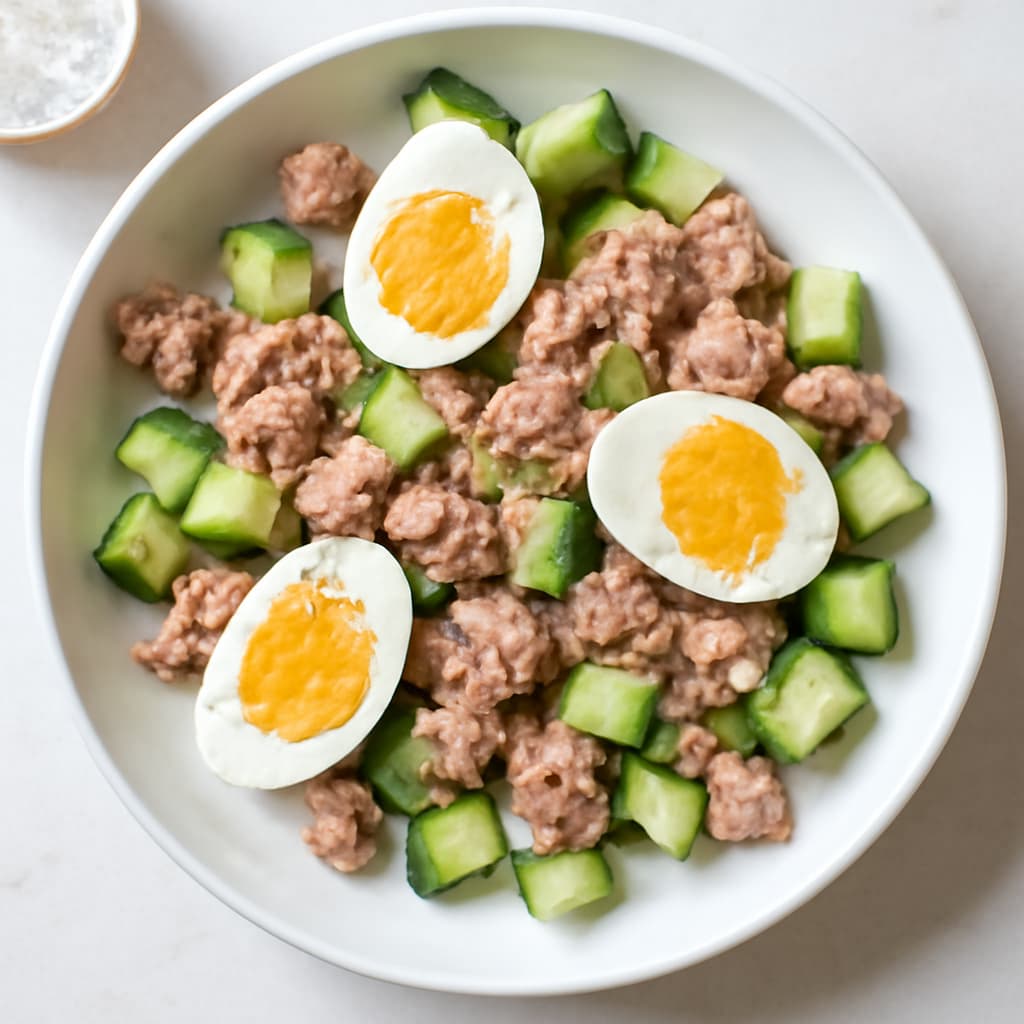 Protein Salad with Egg and Tuna