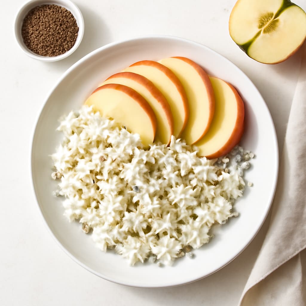 Cottage Cheese with Apple and Flax