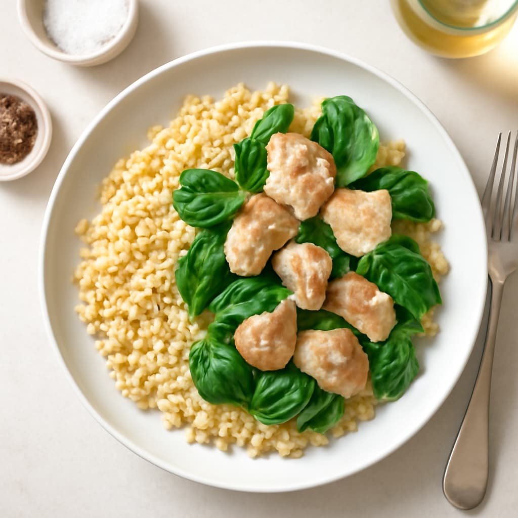 Bulgur with Turkey and Spinach