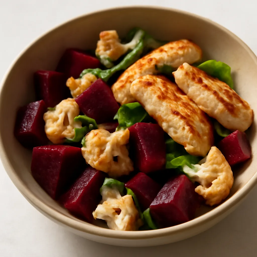 Warm Chicken, Beetroot and Cauliflower Salad