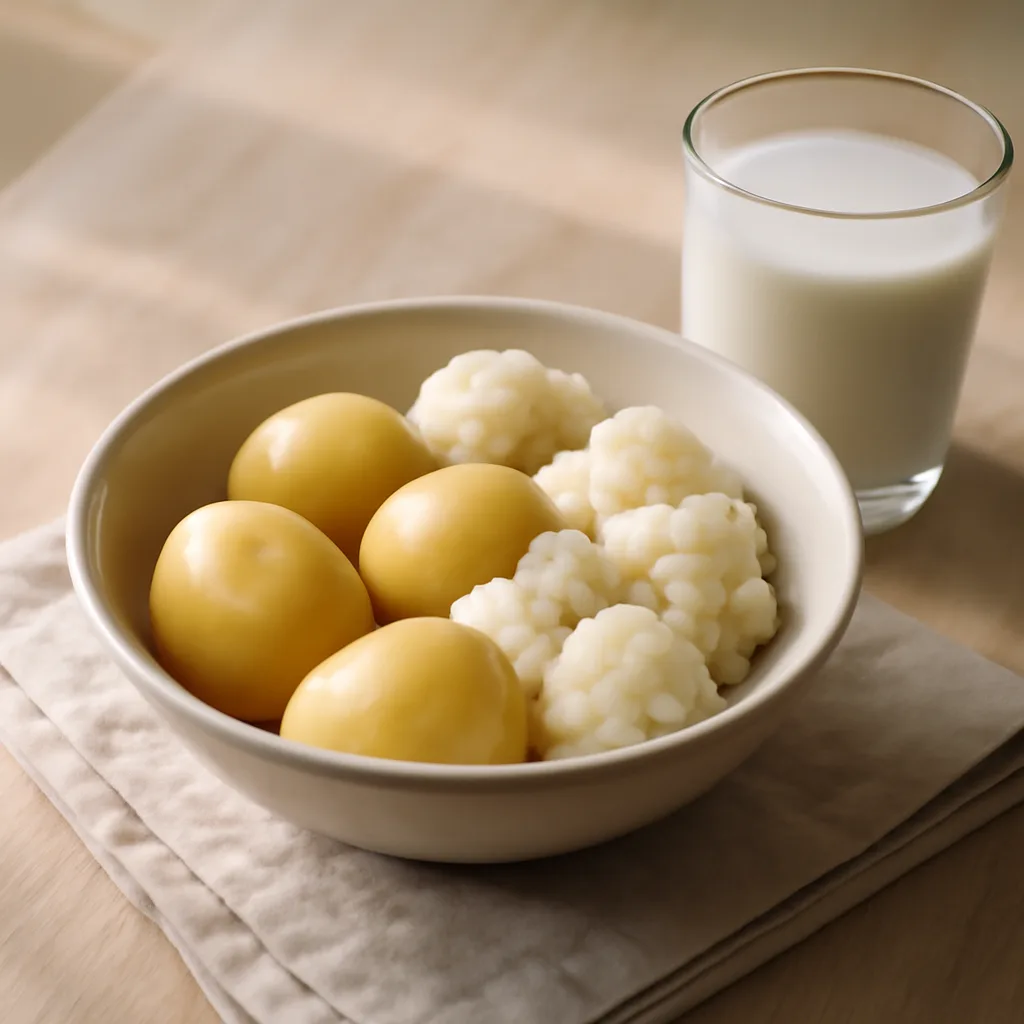 Morning Potato Bowl with Cauliflower and Milk