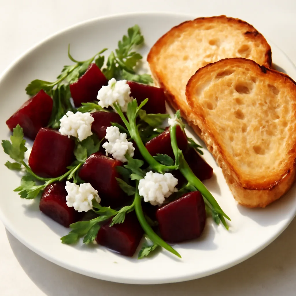 Beet and Cheese Toast Salad