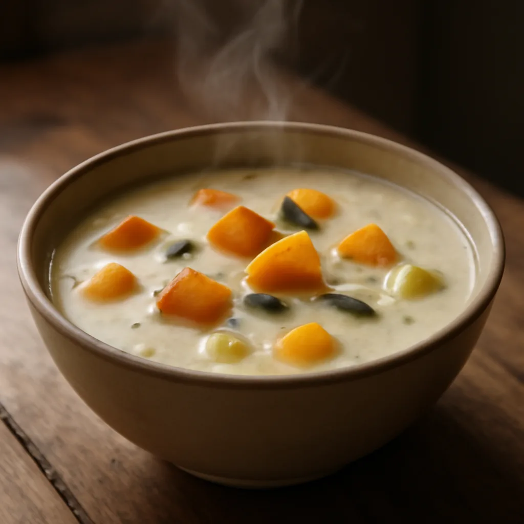 Warm Kefir Pumpkin and Zucchini Soup