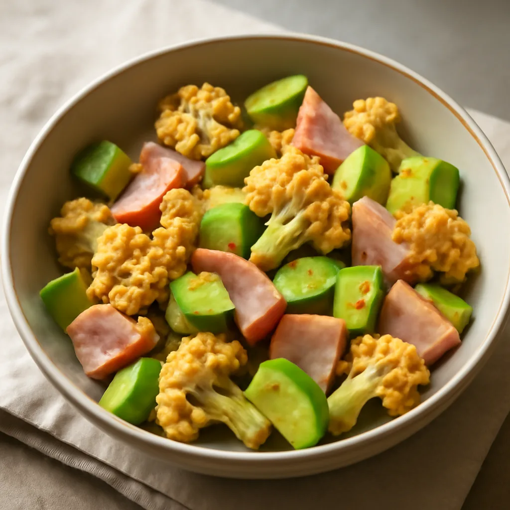 Warm Ham, Cauliflower, and Avocado Salad