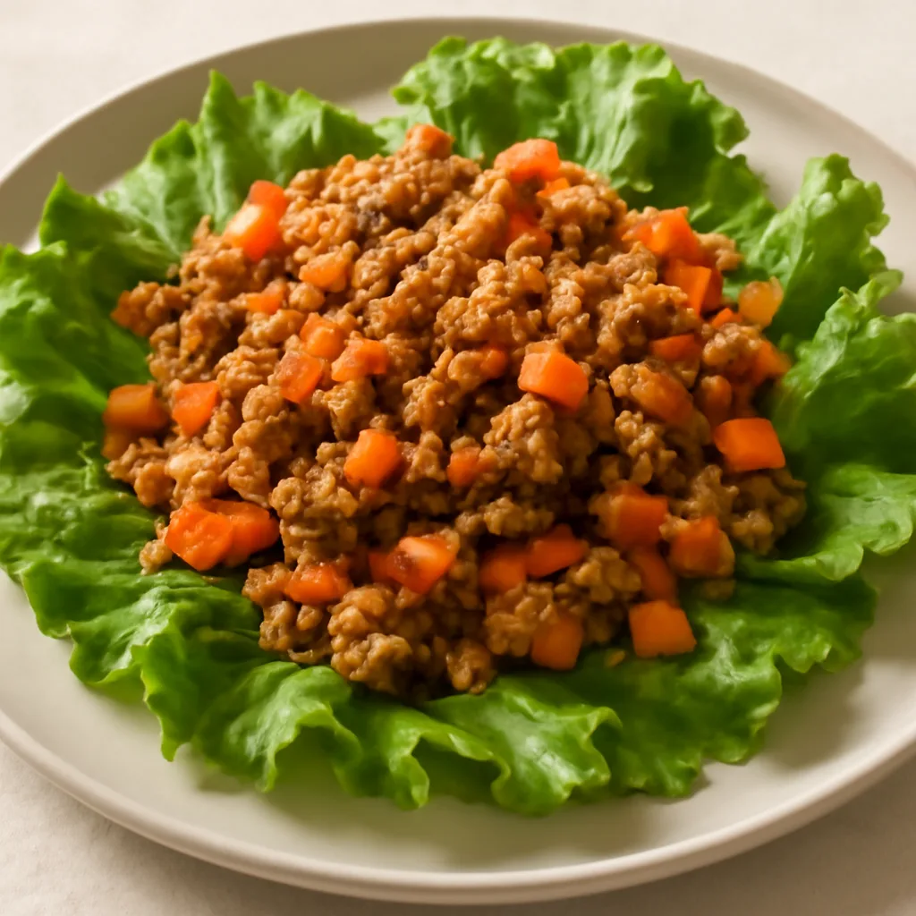Pan-fried Turkey with Carrot and Leaf Lettuce