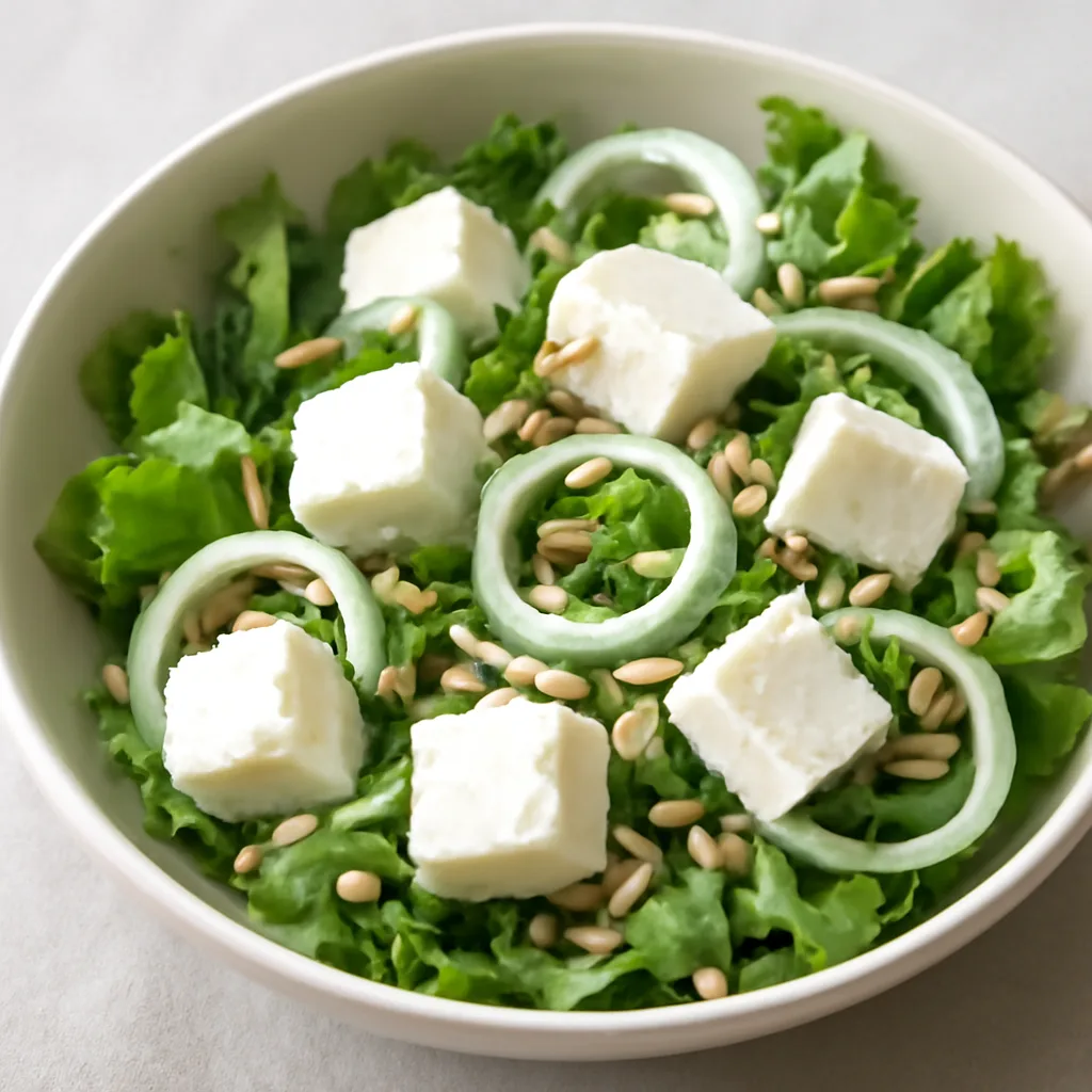 Brynza, Onion, and Sunflower Seed Salad