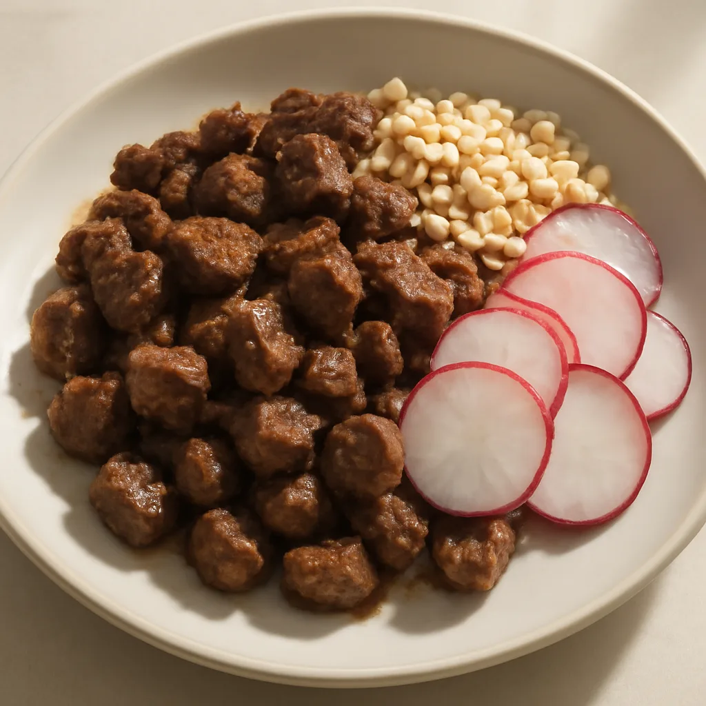 Pan-Fried Beef with Radish and Macadamia