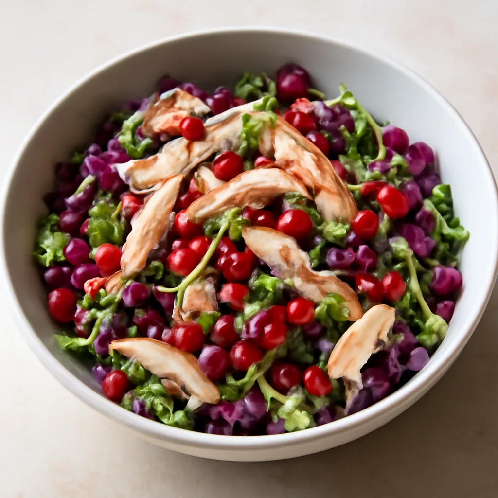 Chicken, Pomegranate and Cabbage Salad